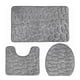 thumbnail image 1 of 3 alfombrillas de baño con relieve de adoquines, antideslizantes, para tapa de inodoro, color gris, 1 of 12