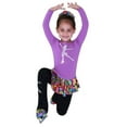 thumbnail image 4 of Purple "Peace & Stars" Ice Skating Dress with "Skating Girl" applique, 4 of 4