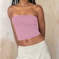 thumbnail image 4 of Mgmyaa Womens Tube Tops Basic Backless Cold Shoulder Sleeveless Bandeau Strapless Crop Tops Summer Outfits, 4 of 8
