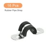thumbnail image 3 of Uxcell 16Pack 3/8" Cable Clamp U Shape Stainless Steel Rubber Cushioned Pipe Strap, 3 of 5