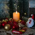 thumbnail image 3 of 50 bolas navideñas doradas y rojas, bolas decorativas navideñas de plástico, pequeñas bolas decorativas navideñas para decoraciones de festivales en interiores y exteriores (40, 3 of 5