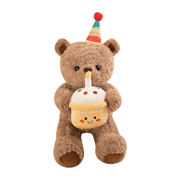 Birthday Cake Bear Plush Toy Gift Birthday Bear Doll Pillow Valentines Day Gift