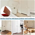 thumbnail image 4 of UHIAGREE 2 Rolls Under Door Draft Stopper,39" Rubber Adhesive Weather Stripping Door Seal(Brown), 4 of 7