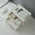 thumbnail image 2 of fastboy 1/2/3 Desk Drawer Organizer - Anti-slid Bottom And Wide Application Classroom Desktop Storage Tools White 2 layers 1 Pc, 2 of 6
