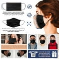 thumbnail image 3 of Disposable Black Face Masks in Bulk. Pack of 2500 Adult Mouth & Nose Masks. 3-ply Mouth Covers with Nose Wire. Unisex Face Dust Protection with Adjustable Earloops for Outdoor, Home, Office., 3 of 9
