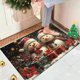 thumbnail image 5 of Felpudo absorbente y antideslizante para Navidad | Alfombra de poliéster de 40 x 60 cm para cocina y baño | Alfombra antisuciedad para entrada y lavandería, 5 of 5