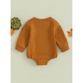 thumbnail image 4 of Bagilaanoe Newborn Baby Girl Boy Halloween Romper Sweatshirt Long Sleeve Bodysuits Pumpkin Print Pullover 3M 6M 12M 18M Infant Casual Tee Tops, 4 of 9