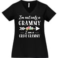 thumbnail image 3 of Inktastic I'm Not Only a Grammy I'm a Great Grammy with Flowers Women's Plus Size V-Neck T-Shirt, 3 of 5