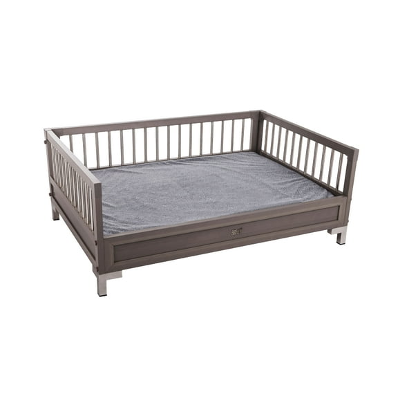 ecoFLEX Raised Dog Bed with Memory Foam Cushion - Grey X-Large