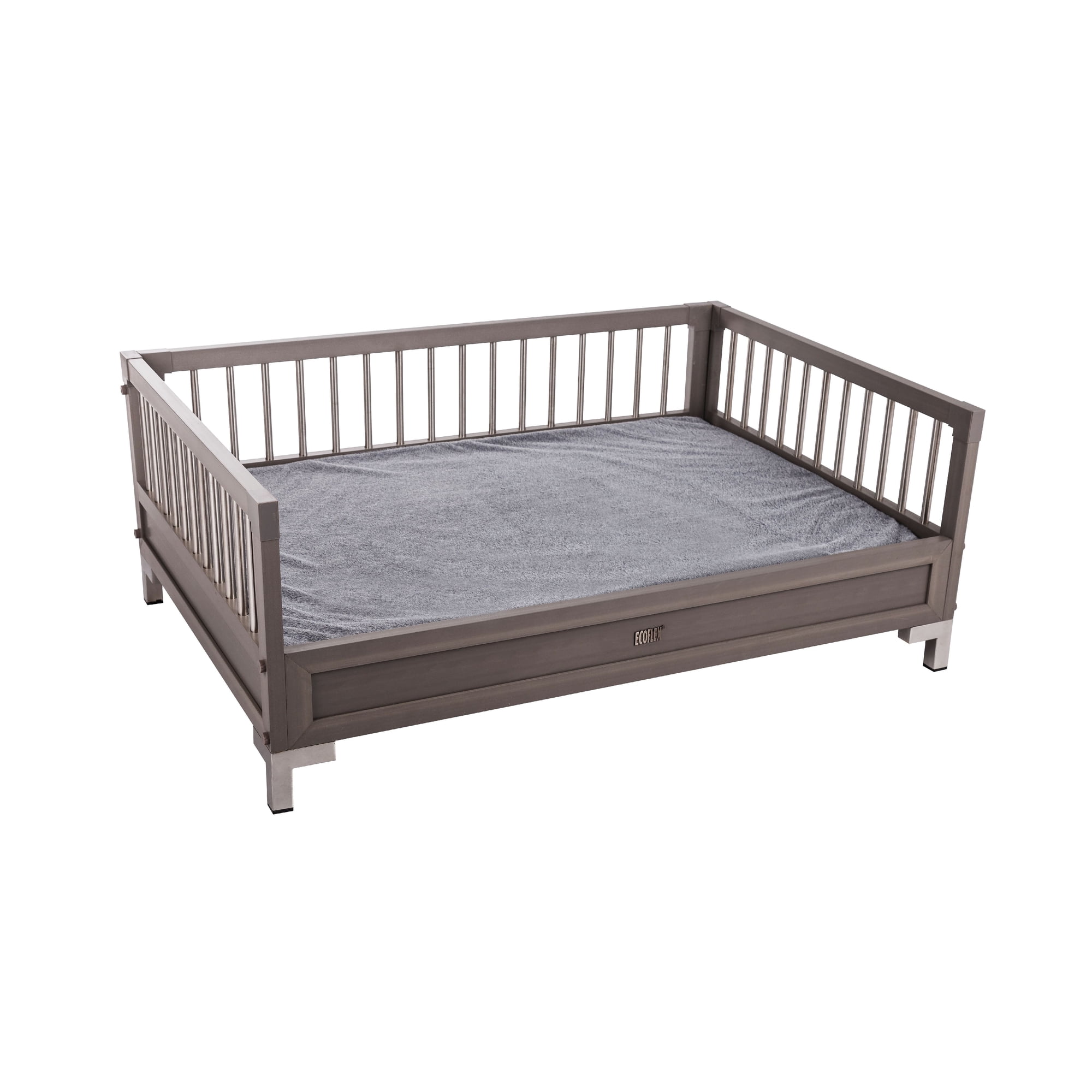 ecoFLEX Raised Dog Bed with Memory Foam Cushion - Grey X-Large