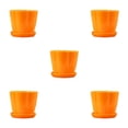 thumbnail image 2 of Toystoory Florero elegante de ABS - Evita fugas de agua Clásico No es fácil de romper Para decoración Equipado con placa Oficina Naranja XS 1 Type2 NO2, 2 of 6