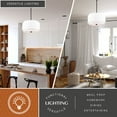 thumbnail image 4 of Burnaby 4 Light Black Mid-Century Modern Drum Pendant Fixture with White Linen Fabric Shade, 4 of 13