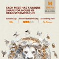 thumbnail image 3 of Puzzle de madera Pijesaksa 3D Paper Lion 200 piezas para adultos, 3 of 7