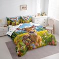 thumbnail image 3 of Manfei Wild Elk Deer 7-Piece Bedding Comforter Set,Colorful Floral King Bedding Sets,Natural Scenery Bed Sheets For Girls Kids,Breathable Home Decor Reversible, 3 of 8