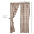 thumbnail image 3 of VHC Brands Annie Buffalo Portabella Check Country Farmhouse Panel Curtain Set 84x40, 3 of 8