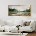 thumbnail image 3 of IDEA4WALL Extra Large Framed Canvas Print Wall Art Tranquil Lake Reflections Vintage Art Nature Wilderness Forest Landscape Retro Wall Decor Oversized Artwork Relax/Calm for Room Decor - 60"x30", 3 of 5