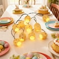 thumbnail image 4 of Birdeem Easter Bunny String Lights, Eggshell Decorations with 20 LED Lights for Indoor and Outdoor, 79 Inches Flexible Light Strand with Controller, 4 of 7