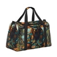 thumbnail image 2 of Honeii Forest Meditating Gorilla Print Gym Bag,Carry on Weekender Overnight Bag, Travel Duffel Bags, Personal Item Travel Bag,Tote Bag,Workout Dance Bag, 2 of 7