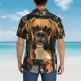 thumbnail image 6 of Boxer Dog Hawaiian Shirts For Men, Summer Short-Sleeve Relaxed-Fit Button-Down Shirts 3x-Large, 6 of 9