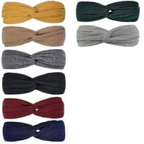 DESIGNICE 8 Pcs Knotted Headband for Women,Cross Knit Thread Head Band,Everything Goes with Solid Colors Boho Headbands for Women