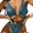 Silver/Cyan Blue, variant on Womens Sexy Snakeskin One Piece Swimsuit Outfit Bathing Suits Sexy Bikini Swimsuits