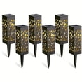 thumbnail image 3 of 6 Pack, Outdoor Solar Decorative Path Light, Garden Lawn Light, Outdoor Waterproof Solar Led Landscape Garden Lighting, Outdoor Garden Decoration Solar Garden Patio Patio Lawn And Table Light, 3 of 10