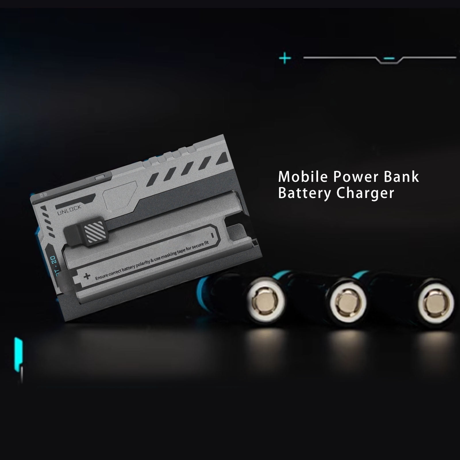 Portable Power Bank, Replaceable Battery Charger, Mobile Power Box - Main Image