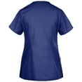thumbnail image 2 of Panda Uniform by HeedFit Unisex Two-Pocket Button-Front Scrub Top – 9XL Navy, 2 of 4
