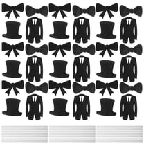 GOOHOCHY Chic Black Paper Cake Picks for Decoration Use Create Warm Atmosphere for Parties 60 Pcs