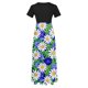 thumbnail image 5 of Puntoco Vestido De Manga Corta Con Cuello Redondo Y Falda Larga Estilo Resort Con Estampado Floral Para Mujer Negro Xl,Regalos Para Mujer Joven, 5 of 5