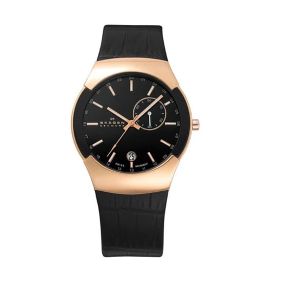 Skagen Men's Black Label Watch Swiss Quartz Sapphire coated Crystal 983XLRLDB