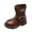 Brown, variant on Children's Boots, Single Boots, British , Side Zipper Short Boots