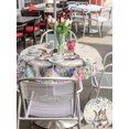 thumbnail image 4 of Outdoor Tablecloth with Umbrella Hole and Zipper, Bunny Easter Round Table Cloth 60 Inch Waterproof Tablecloth, Eucalyptus Leaves Spring Floral Eggs Rustic Picnic Table Cover for Patio Camping, 4 of 7