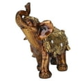thumbnail image 2 of Adorno de resina con forma de elefante, grano de madera, estilo europeo, mueble de TV para el hogar, decoración artesanal, color dorado M, 2 of 5