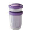thumbnail image 1 of Fruit Cup with Lid Double-Layer 760 mL Portable Salad Container with Fork Microwave-Safe BPA-Free PP+Silicone for Office Outdoor Use, 1 of 6