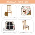 thumbnail image 4 of Multicolor Christmas Deer Seat Covers for Dining Room Chairs Set Of 4,Stretch Printed Washable Chair Seat Cover with Elastic Ties and Button,Removable Waterproof Couch Cushion Covers, 4 of 6