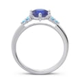 thumbnail image 4 of Diamond-Capitals 2.15 Carat Round Cut Blue Sapphire & Blue Topaz Gemstone Luxurious Wedding Ring for her Solid 14K White Gold Size 5, 4 of 7