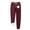 Wine 2, variant on Fleece Lined Joggers Womens,Womens Sherpa Lined Sweatpants Winter Athletic Jogger Fleece Pants With Pockets,Thermal Christmas Joggers Women Pjs Loungewear,Elastic Drawstr Baggy Plus Size Fleece Pants