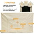 thumbnail image 3 of Outdoor TV Cover for 60"-65" Flat Screens, IC ICLOVER Weatherproof Weather Dust Resistant Television Protector with Waterproof Remote Pocket - Beige, 3 of 11
