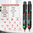 thumbnail image 3 of ANENG A3008 Pen Multimeter 6000 Counts Digital Multimeter Meter Tester with LCD Display Backlight Flashlight NCV Auto-off Multiple Accessories for Voltage Current Resistance Capacitance Diod, 3 of 7