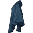 thumbnail image 3 of YOUI-GIFTS Women's Waterproof Packable Batwing-Sleeved Raincoat Rain Poncho Jacket Coat Hooded for Adults with Pockets, 3 of 8