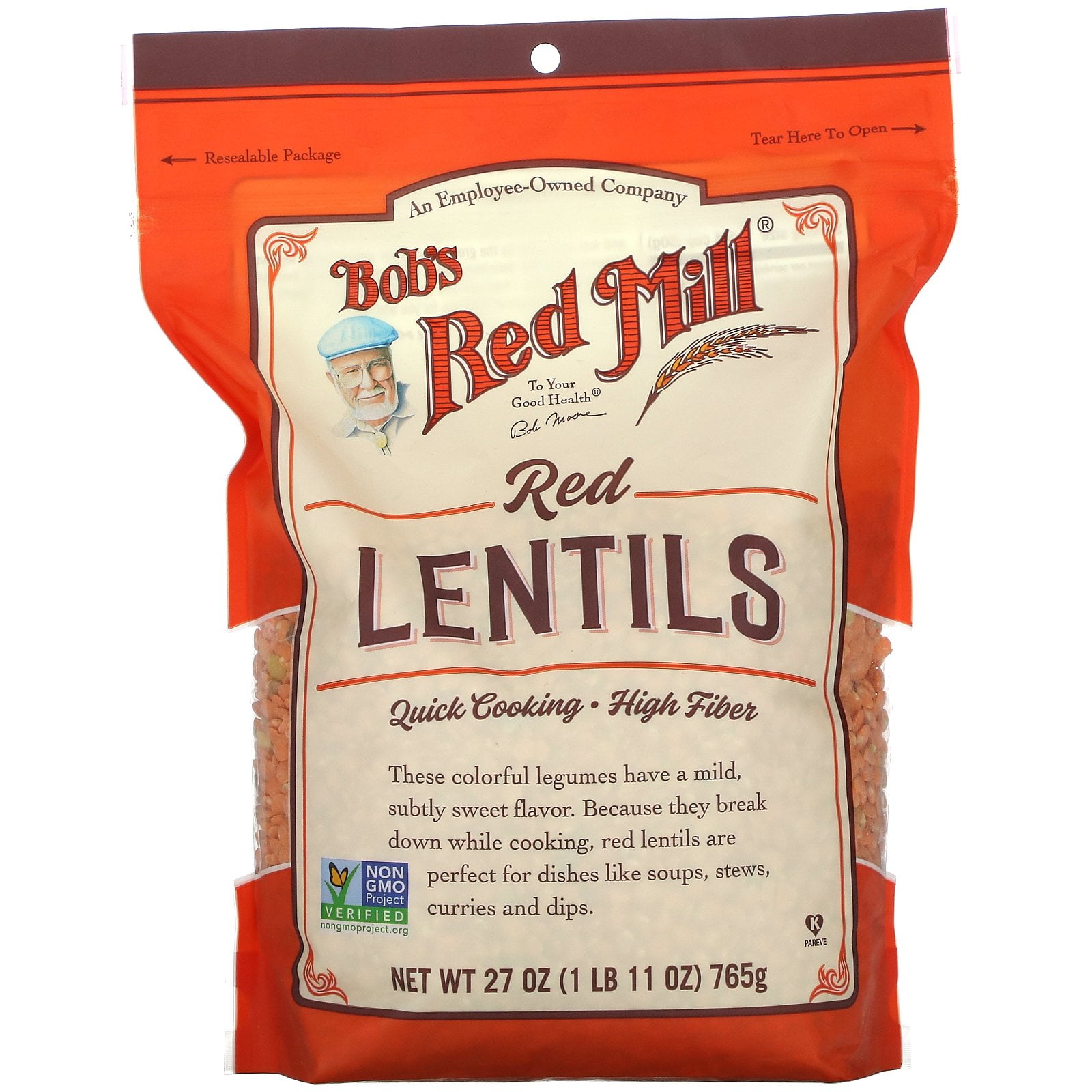 Bob's Red Mill Red Lentils, 27 oz