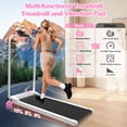 thumbnail image 3 of Leumius 2 in 1 Treadmill for Home/Office,300 Lbs Walking Pad Treadmill with Handle Bar and Adjustable Incline,Under Desk Treadmill with Remote Control,White, 3 of 17