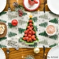 thumbnail image 3 of mubwai Xmas Trees Snowflake Christmas Table Runner, Seasonal Winter Green Kitchen Dining Table Decoration for Home Party Decor 13x72 Inch, 3 of 7