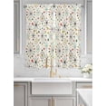 thumbnail image 2 of Middle Century Living Room Curtains 2 Panel, Geometric Modern Abstract Vintage Cafe Window Treatment, Extra Long Farmhouse Bedroom Bathroom Kitchen Curtains Drapes 104"x72", 2 of 6