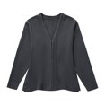 thumbnail image 1 of Conjunto de dos piezas para mujer, cárdigan de punto con cuello en V, falda ajustada lisa, suéter con gancho frontal para mujer, traje elegante para dama de oficina, otoño, 1 of 5