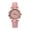 Pink, variant on Trendy Diamond Shaped Dial Crystal Casual Watch for Women – Leather Strap & Stainless Steel Dress Watch | Elegant Gift for Her