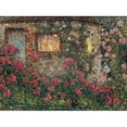 thumbnail image 2 of Henri Le Sidaner 18x14 Gold Ornate Wood Frame and Double Matted Museum Art Print Titled - Country House Between Roses (1913), 2 of 4