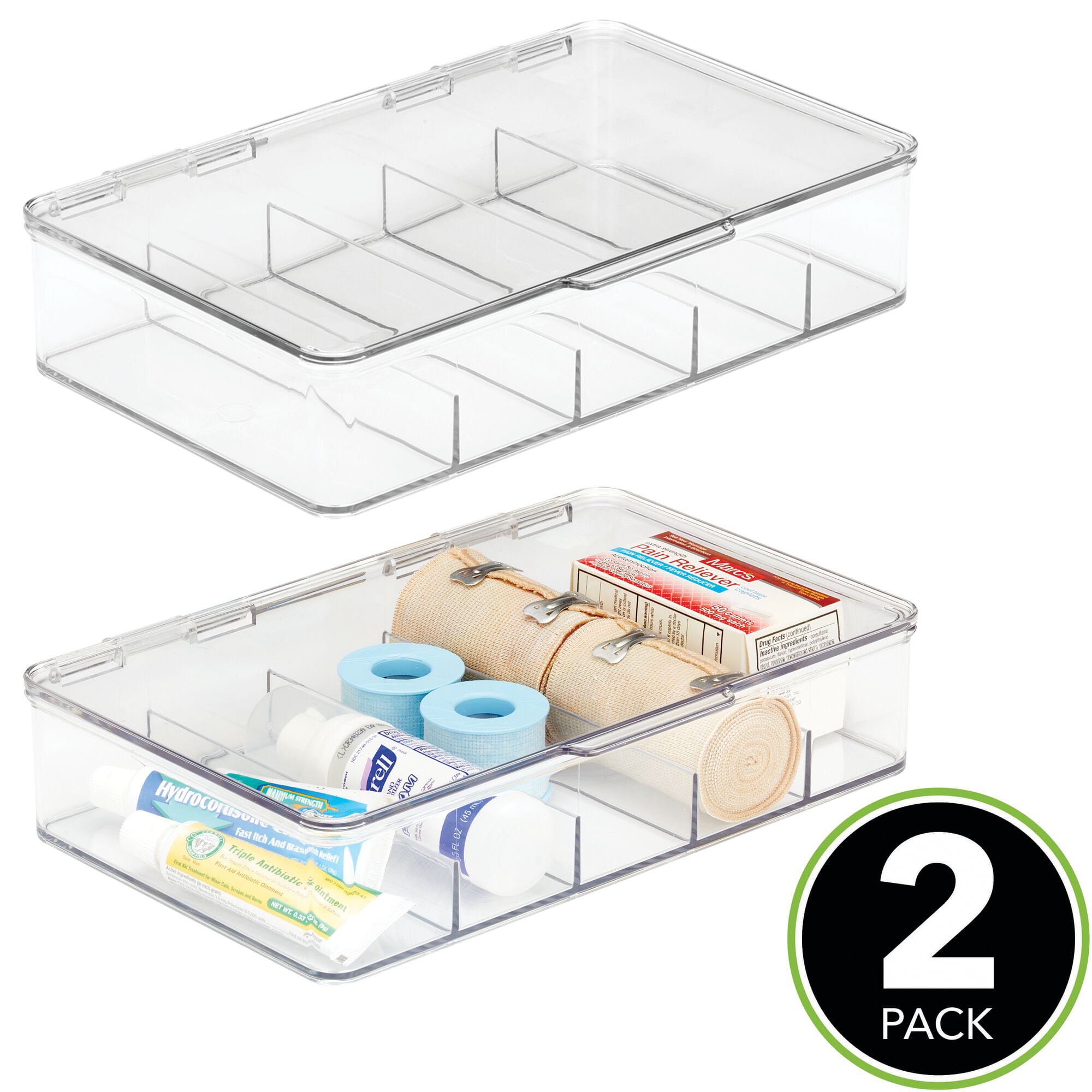 Helpful plastic band aid storage box for Treating Small Wounds 