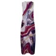 thumbnail image 5 of Zpanxa Sundresses for Women, Summer Dresses for Women 2024 Casual Loose Printed Tank Dress Beach V-neck Pocket Sundress Sleeveless Dresses Purple C XXL, 5 of 5
